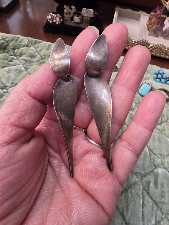 Georg Jensen Jewelry - Vintage Georg Jensen Nanna Ditzel 128A Sterling Silver Drop Earrings Denmark